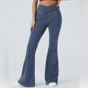 HALARA Blue Flare Jeans for Women